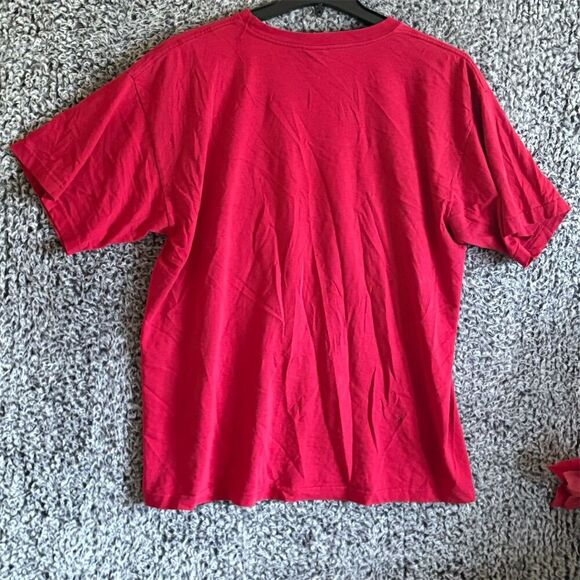 Vintage 90s Disney Mickey Mouse "Keep It Real" Graphic T-Shirt L Red - Picture 3 of 5